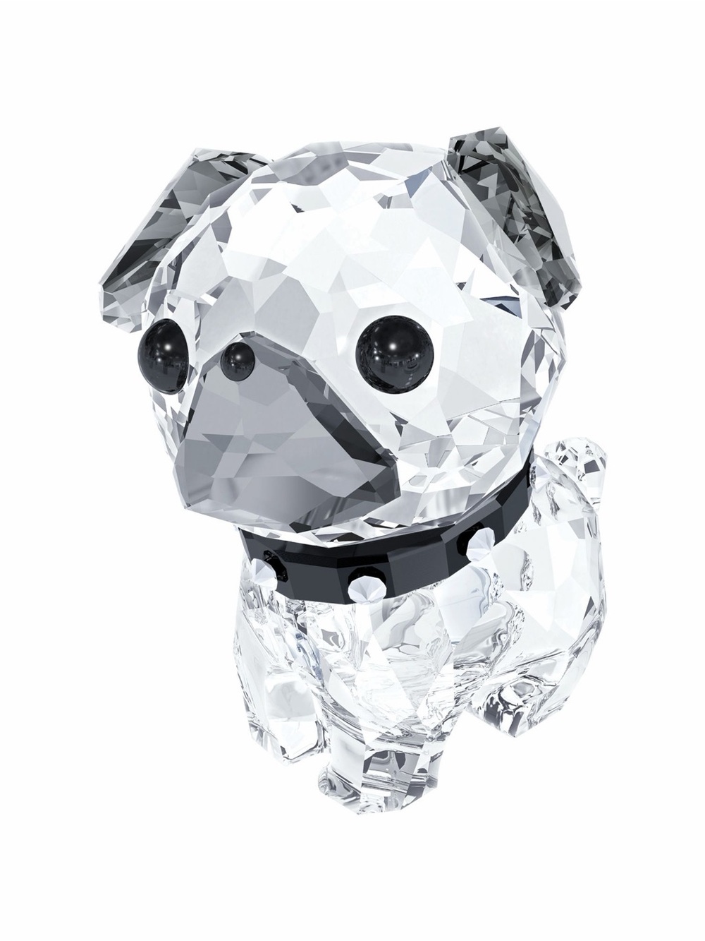 Swarovski Crystal "Lovlots - Roxy the Pug" Clear and Black Crystal Figurine